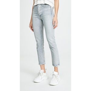 Agolde Riley High Rise Straight Crop Jean Vanished